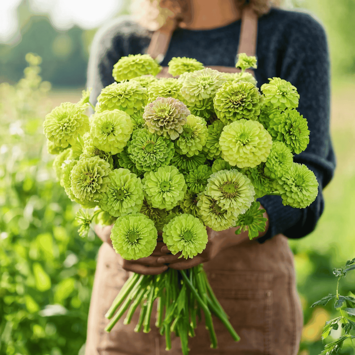 Envy Green Zinnia – 25 Seeds