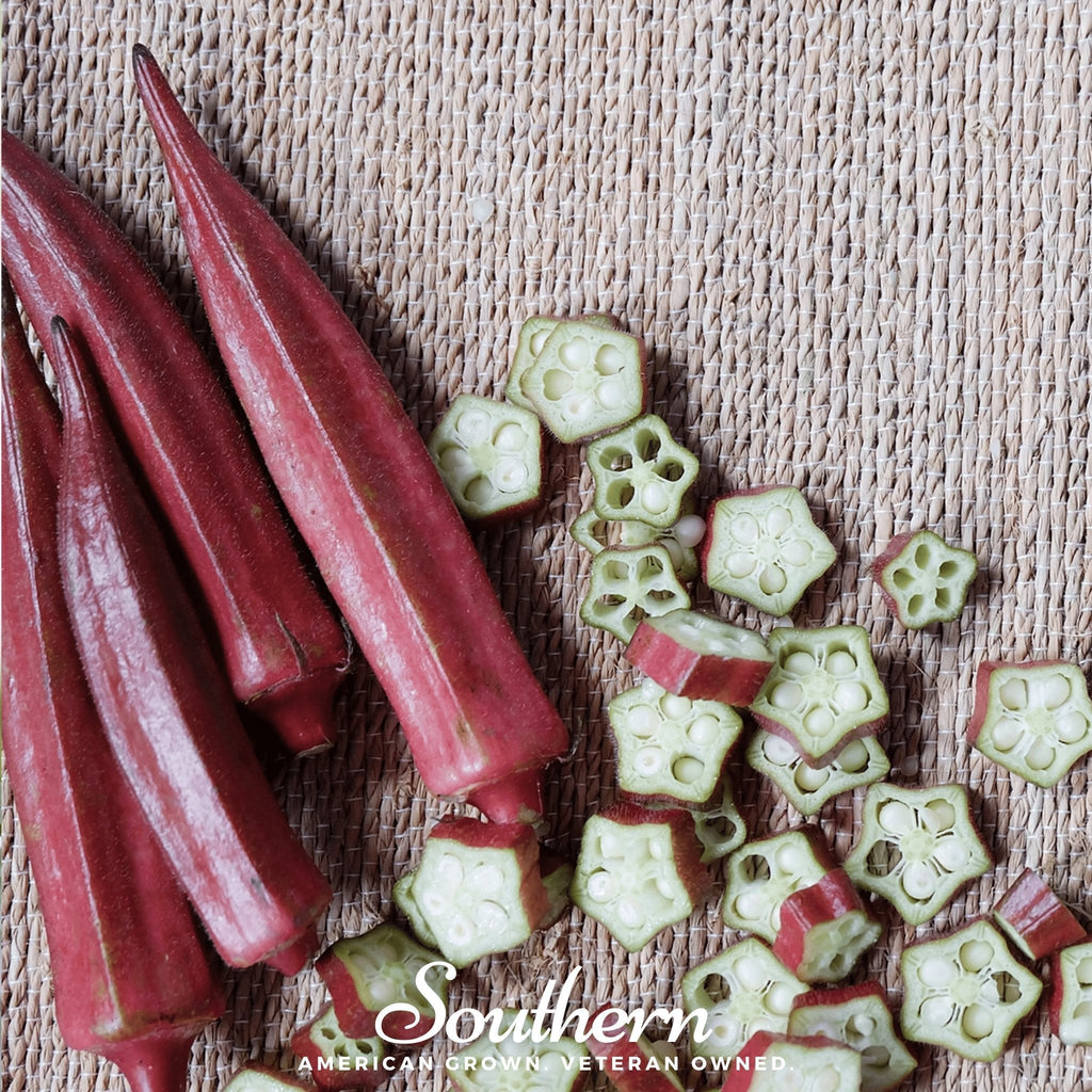 Red Burgundy Okra – 50 Seeds